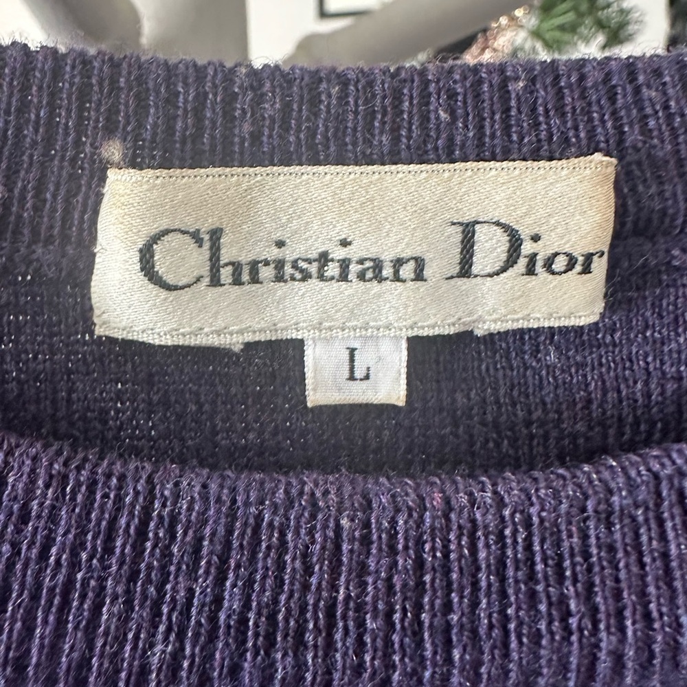 Christian Dior Women’s Purple Wool  Crewneck Sweater - Picture 4 of 6